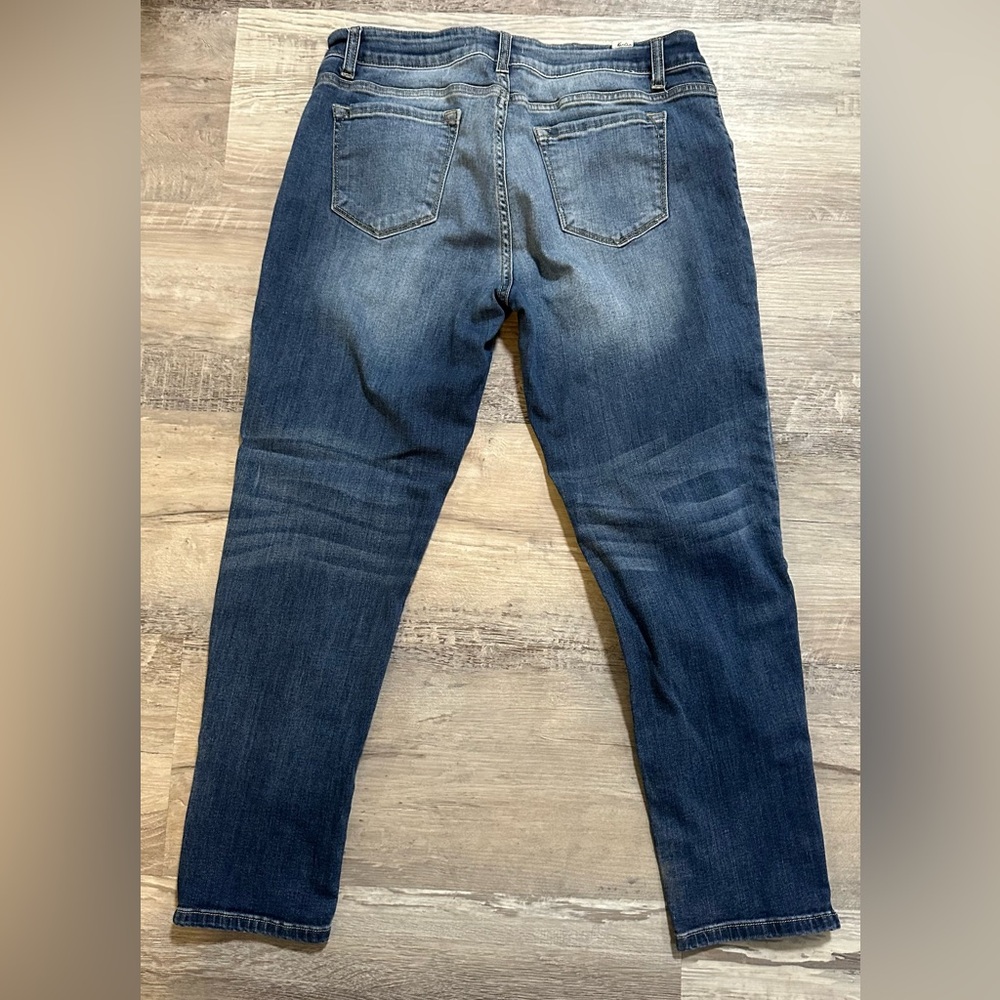KanCan Jeans Womens SZ 31 Los Angeles Distressed Ankle Zipper Medium Wash Denim - Picture 4 of 11
